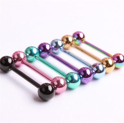 Bijou de piercing de langue en acier inoxydable titane 316 Anneau de corps
