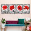 Modern Abstract Art Red Poppy Oil Painting Print On Canvas Flower Canvas Posters and Prints for Living Room Bedroom Decor Quadro