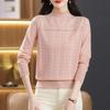 Women's Elegant Plus Size Lace Knit Top - Autumn/Winter 2025 Fashion