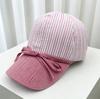 New Light and Breathable Versatile Sunshade Baseball Cap Women's Spring and Summer Small Fresh Striped Bow Baseball Cap