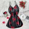 European-American Style Heart-Shaped Silk Backless Summer Nightdress for Women