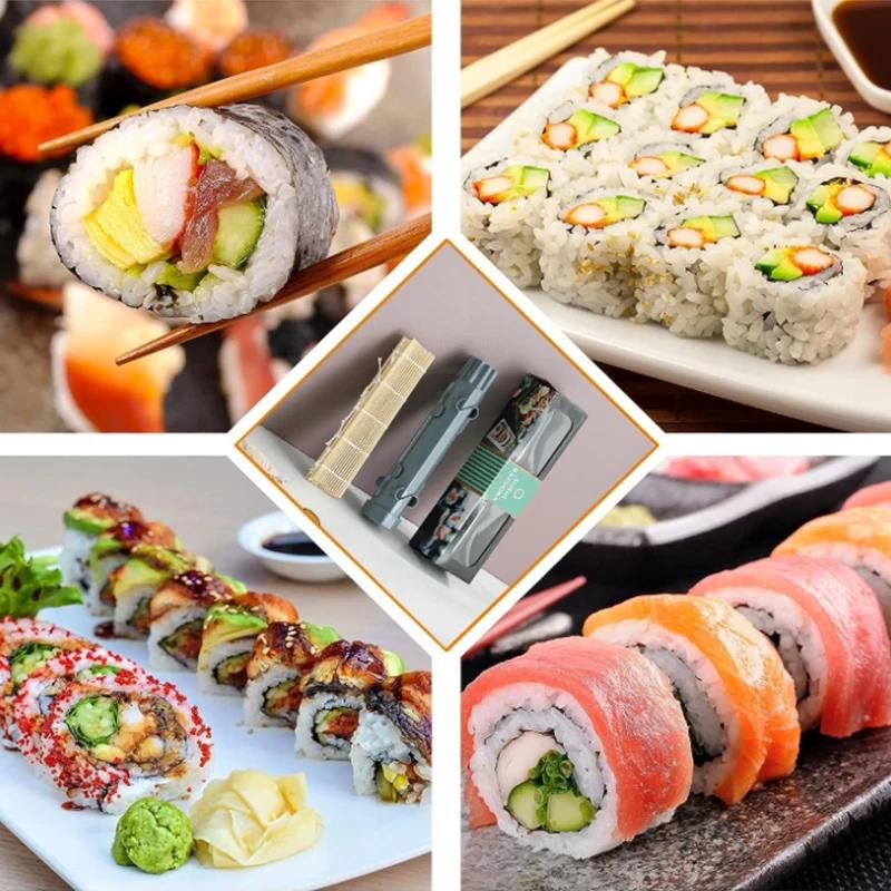 Sushi bazooka kit de machine à sushi, plastique de qualité alimentaire riz légumes viande fait maison kit de bricolage pour faire des sushis outil machine