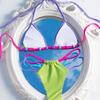 European And American Bikini New Swimsuit Women'S Color Split Triangle Cup Contrasting Swimsuit Bikini
