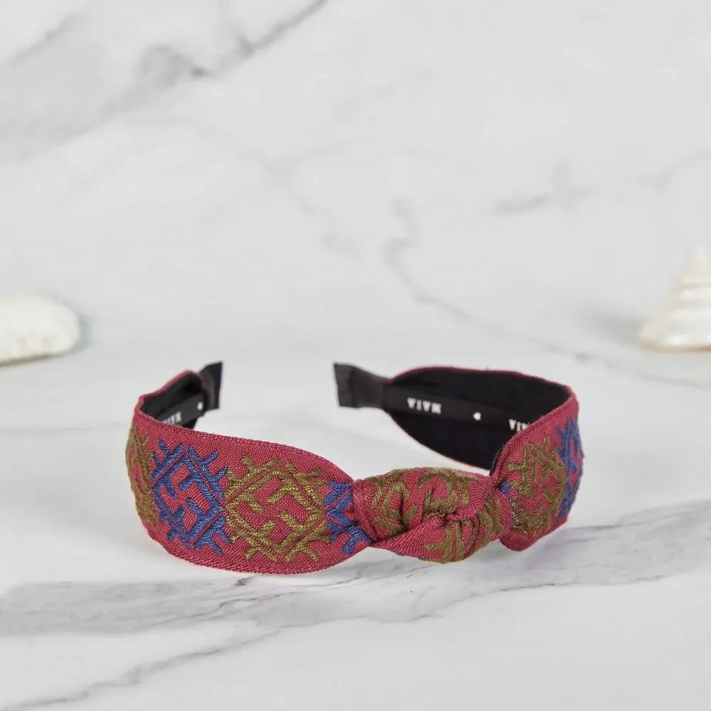 Lara Maia Pattern Jacquard Hairband Wine MAIAHB066 3306083