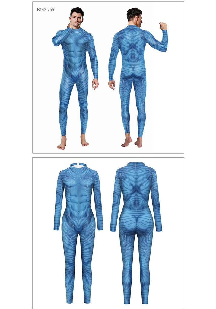 Avatar-Inspiriertes Halloween-Cosplay-Jumpsuit