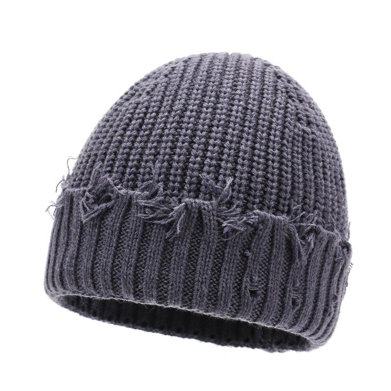 

Autumn Winter Hole Knitted Warm Men Women Ear Guard Head Knitted Cap