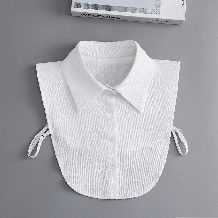 Linbaiway New Lapel Fake Collar Vintage Detachable Shirt Collar for Women Blouse Sweater False Collar Lapel Top Neckwear Ties