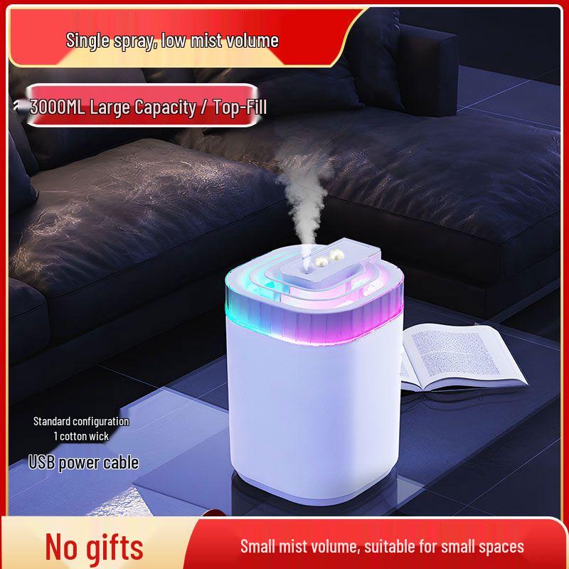 Тихий ритмичный увлажнитель: Объем 3 л, три насадки, большой объем пара для офиса или спальни