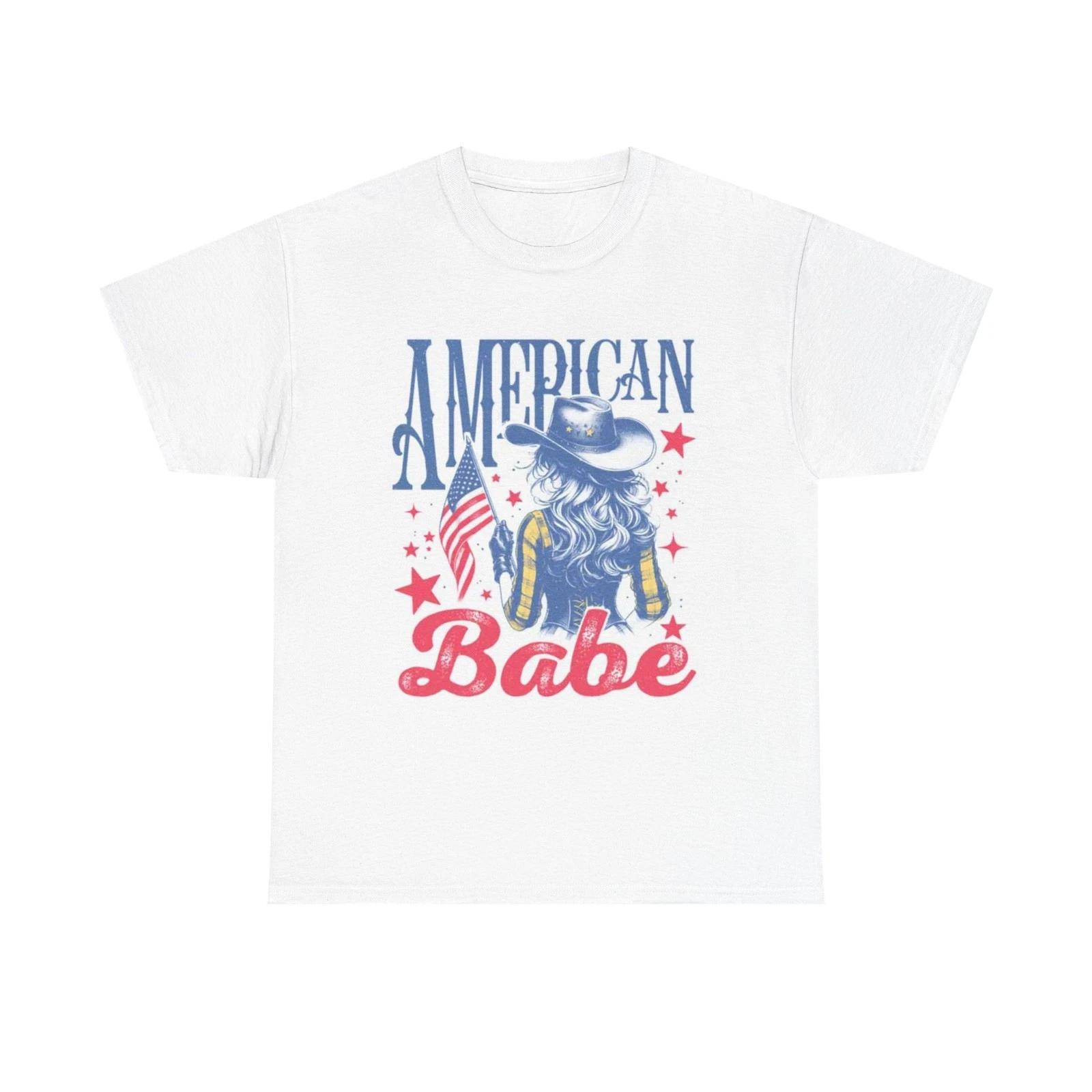 

Женская хлопковая футболка с графическим принтом American Babe Флаг США XL