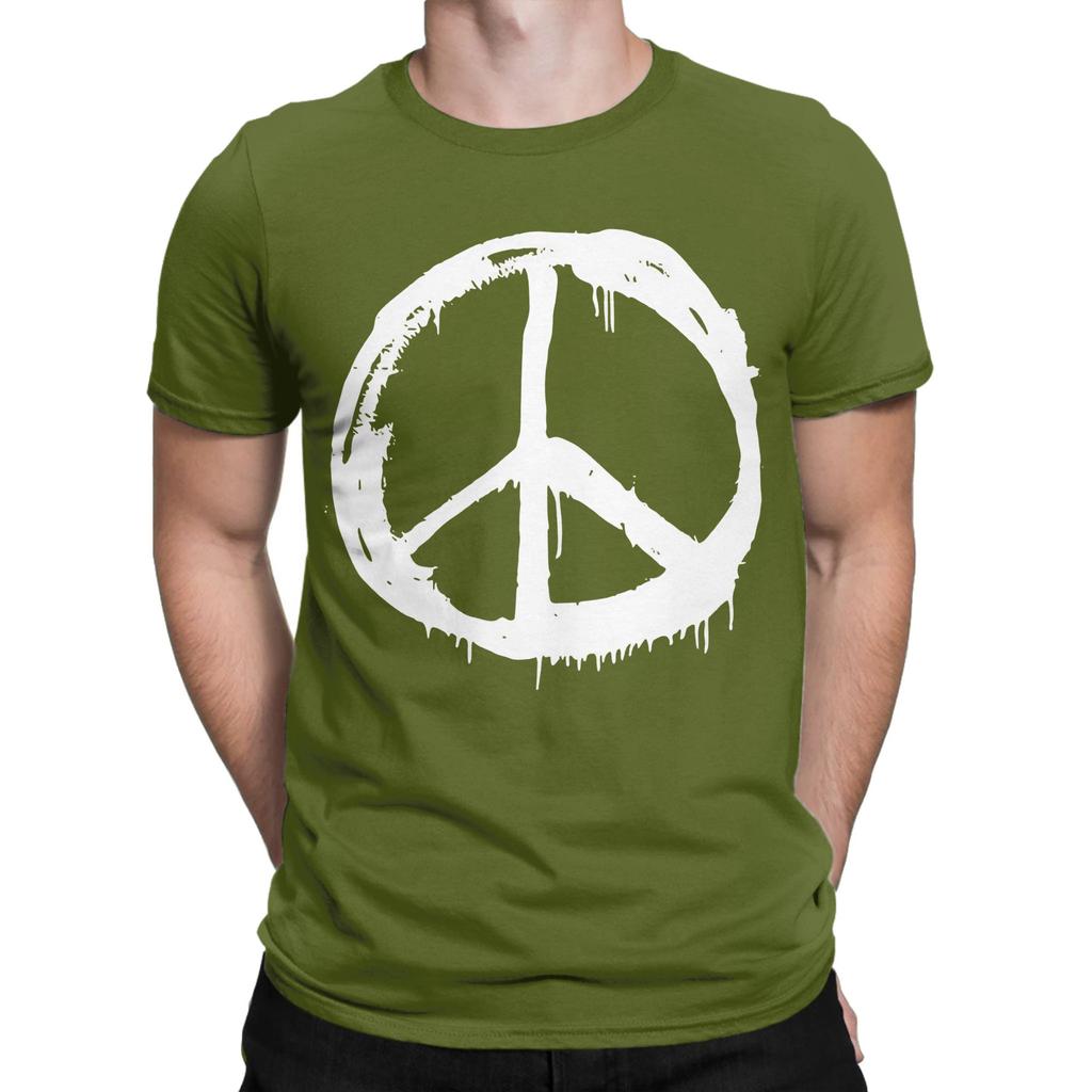 Classic Funny 100 Cotton Tshirt Peace Tops Tees For Unisex