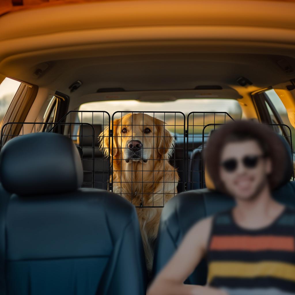 Dog Guard for Cars, Vans, Vehicles, with 93-150cm Adjustable Width