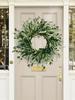Artificial Olive Wreath Nature Rattan Branch Greenery Wreath for Front Door Wall Decoration 50CM Diameter