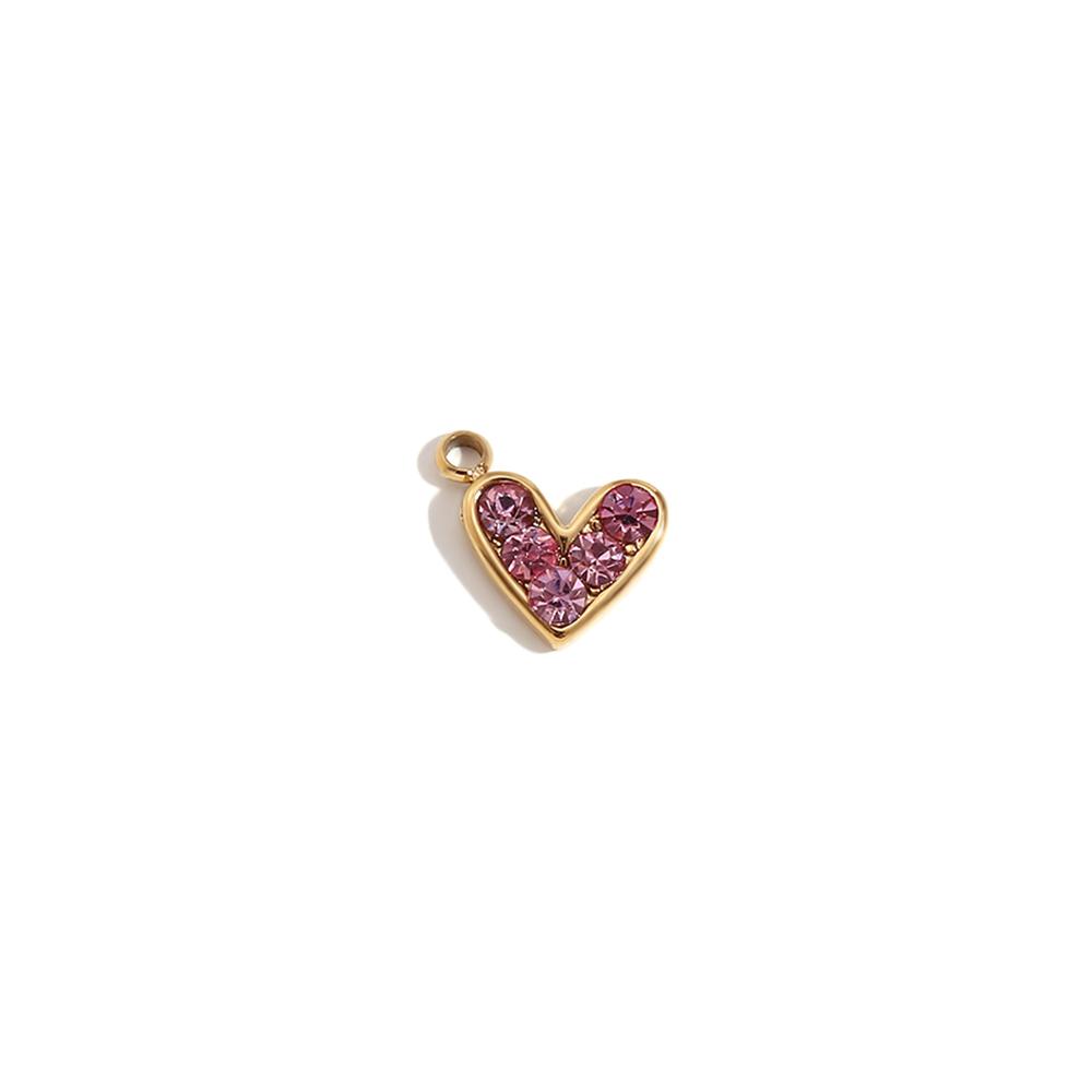 MamacitaSlay Lovely Diy Colored Zircon Keys Heart Aircraft Sun Stars Rainbow Stainless Steel Charms For Jewelry Making For Women