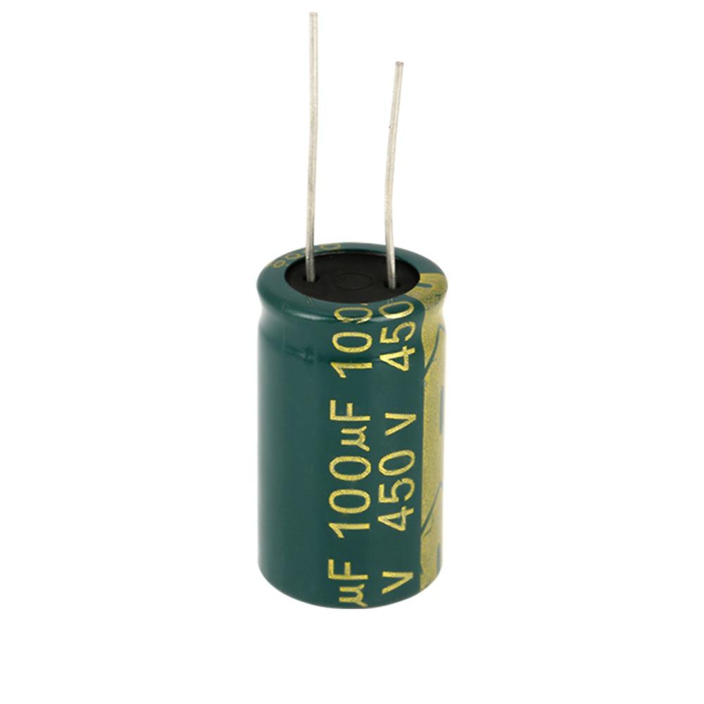 10PCS Green Radial Capacitor 100UF Aluminum Electrolytic Capacitors Durable Assorted Kit  TV Repair