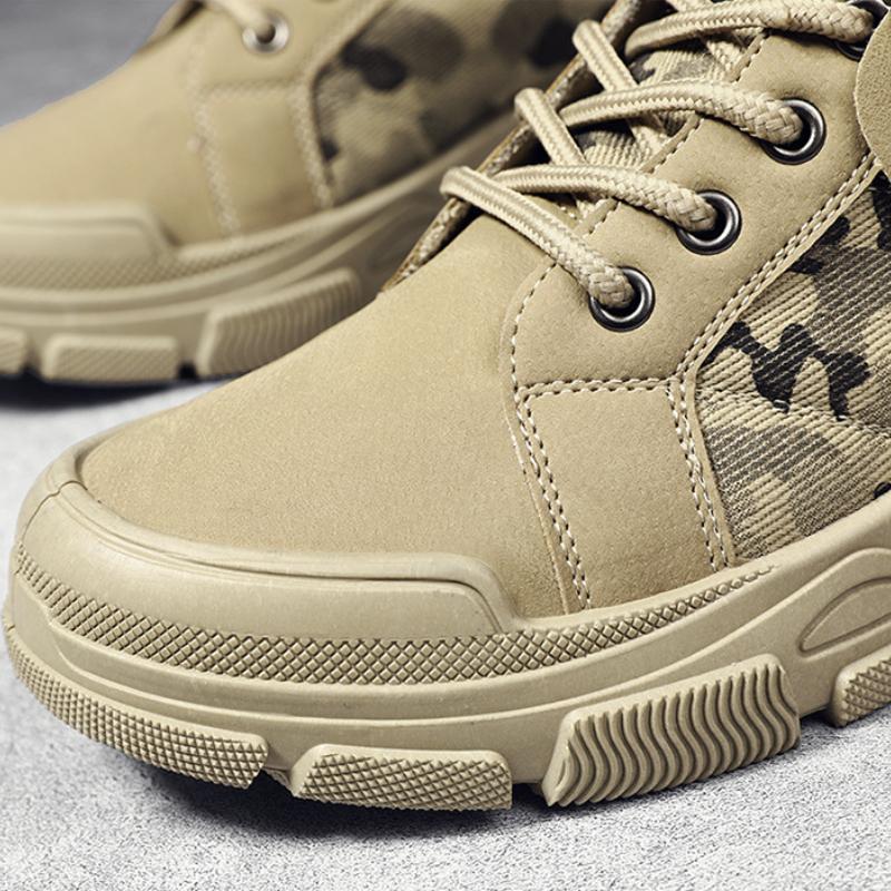 High-top Men's Boots Casual Outdoor Men Desert Boots Camouflage  Lace-Up Platform Desert Boots Fashion Durable Men's Ankle Boot