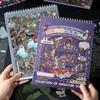 Horror Theme Landscape Sticker PET Haunted Castle Puzzle Stickers Book 8 Scenes 20 Sheets Miniature Scene Stickers Card Making
