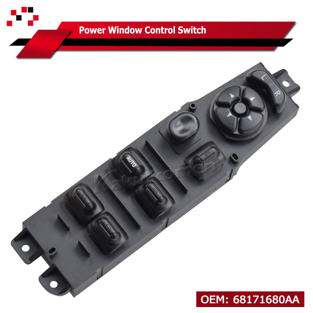 

High Quality New Master Power Window Switch 56049805AB For 2002-2009 Dodge Ram 1500 2500 3500,2001-2004 Dakota,2001-2003 Durango 20 Pins