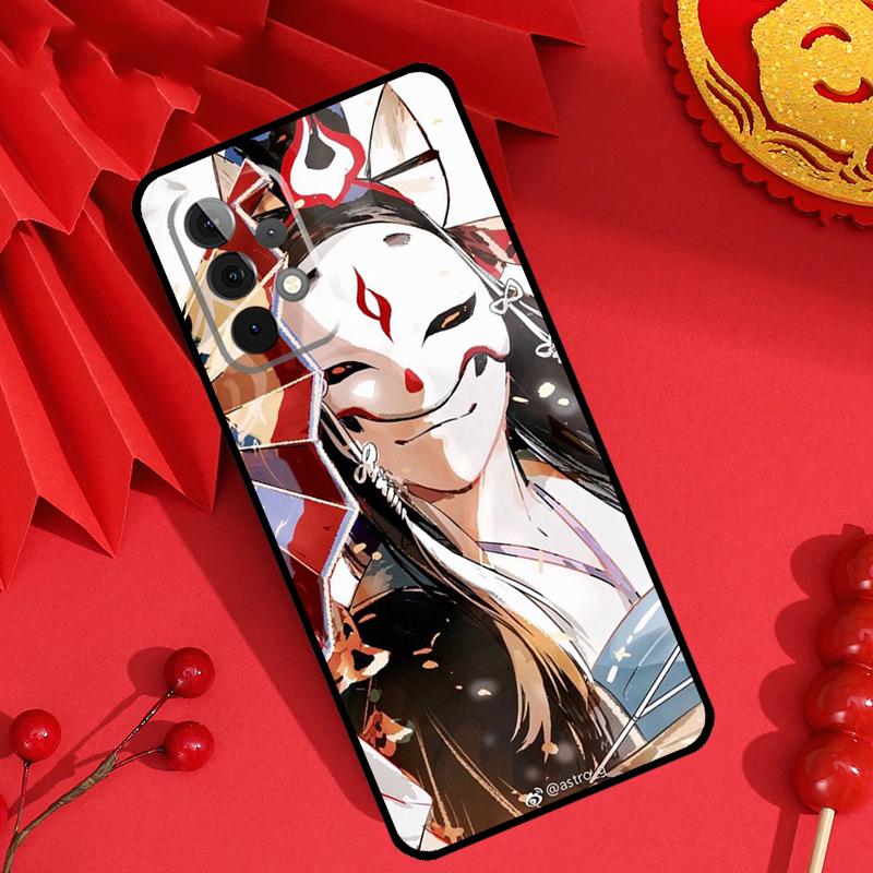Kitsune Fox Japanese Art Case For Samsung Galaxy M34 M54 M32 M52 M15 M11 M12 M13 M14 M06 M16 M36 M56 M31 M53 M35 M55