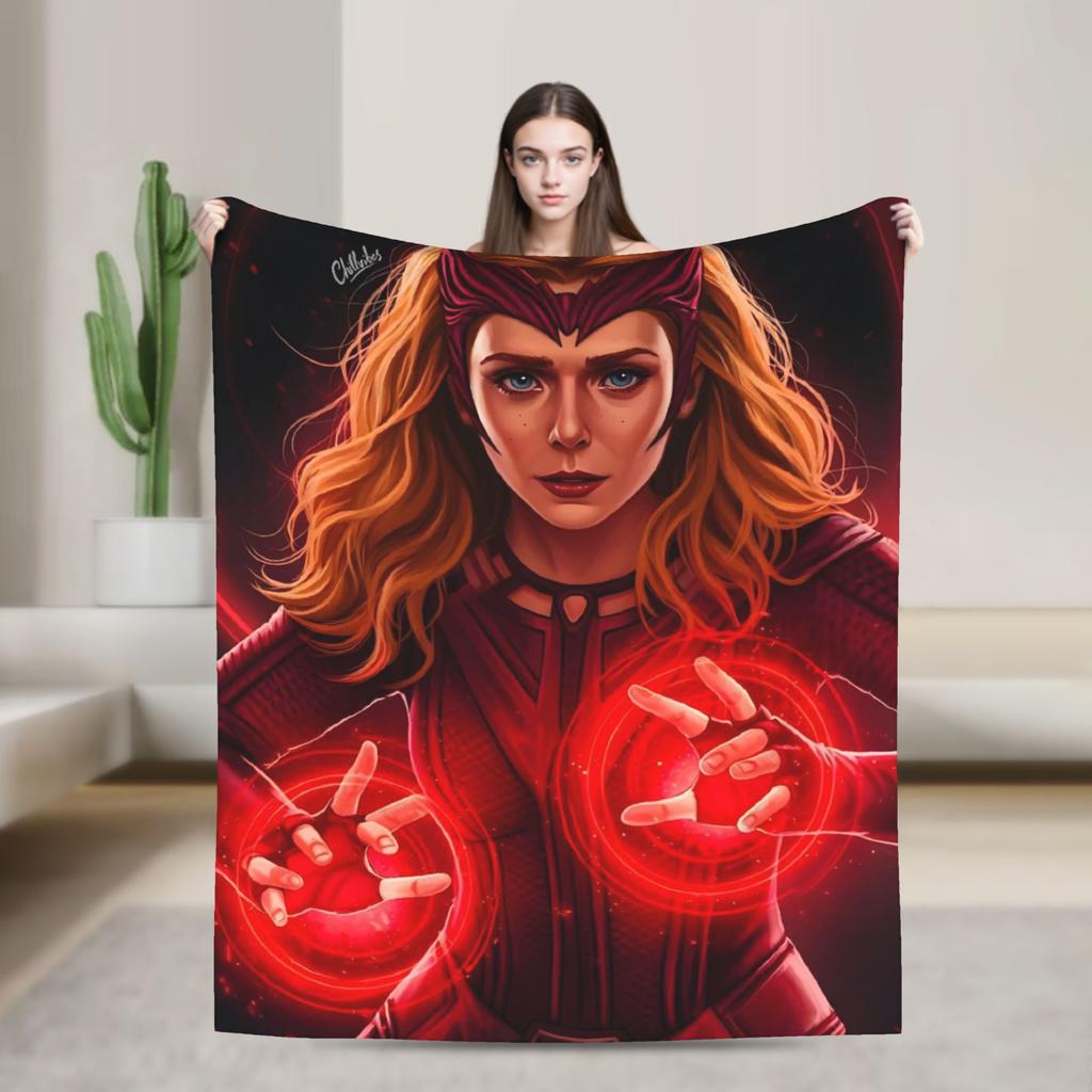 Scarlet Witch Blanket Quality Warm Soft Throw Blanket Autumn Travel Office Couch Bed Aesthetic Bedspread