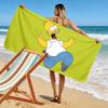 Homer Simpson Print Beach Towel, Large Soft Quick Dry Towel for Beach Camping Swimming