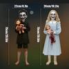 2 Stück Halloween Outdoor Dekorationen Gartenschild, Gartenstecker 2D Flach Horror Gruselig für Garten