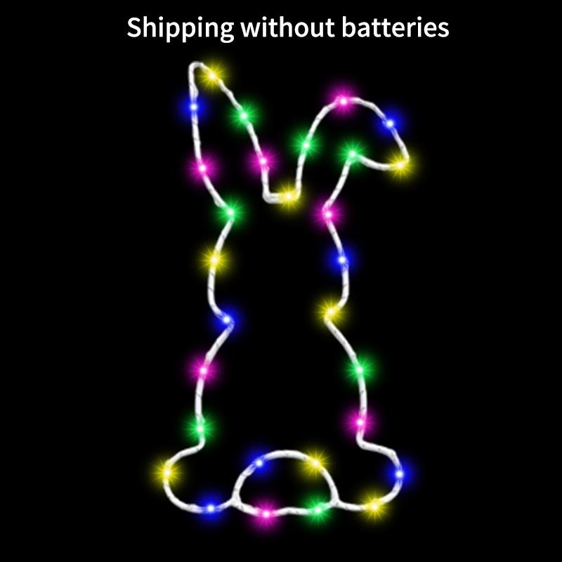 

New Easter Bunny Shaped Led Window Decoration Light Party Home Decoration Children S Parent-Child Toys Neon Wall Decoration