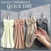 Hand Towel Household Bow Hanging Type Absorbent Towels Kitchen Wipe Handkerchief Solid Color Kitchen Supplies