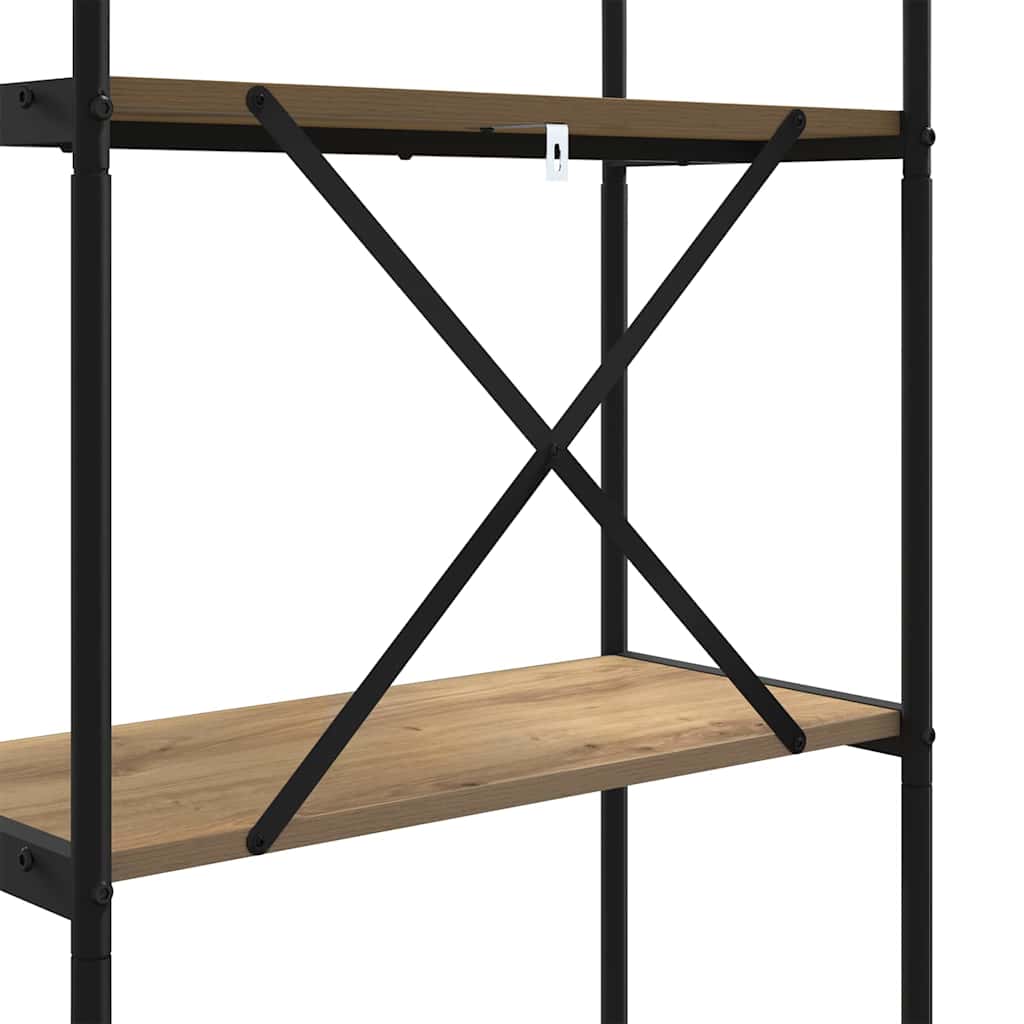Handgefertigtes Eichen-Bücherregal 80 x 30 x 109 cm Holzwerkstoff