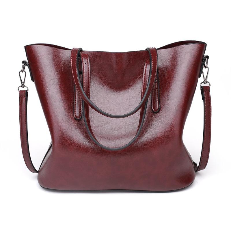 New women's bag oilskin tote bag fashionable women's large bag single shoulder crossbody women's bag
