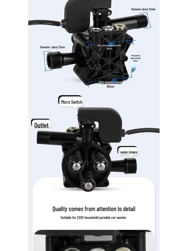 Morgana High-Pressure Car Washer Pump Head Assembly & Accessories Set