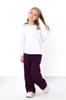 Pants – Girls' Palazzo Casual Loose Fit, Soft Fabric & Elastic Waist, Winter 6437-025 HC