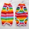 Katzen-Entwöhnungsanzug, bedruckt, vierbeiniges Polyester, Anti-Leck-Kleidung nach der Geburt, Katzen-Entwöhnungsanzug für Frühling und Sommer