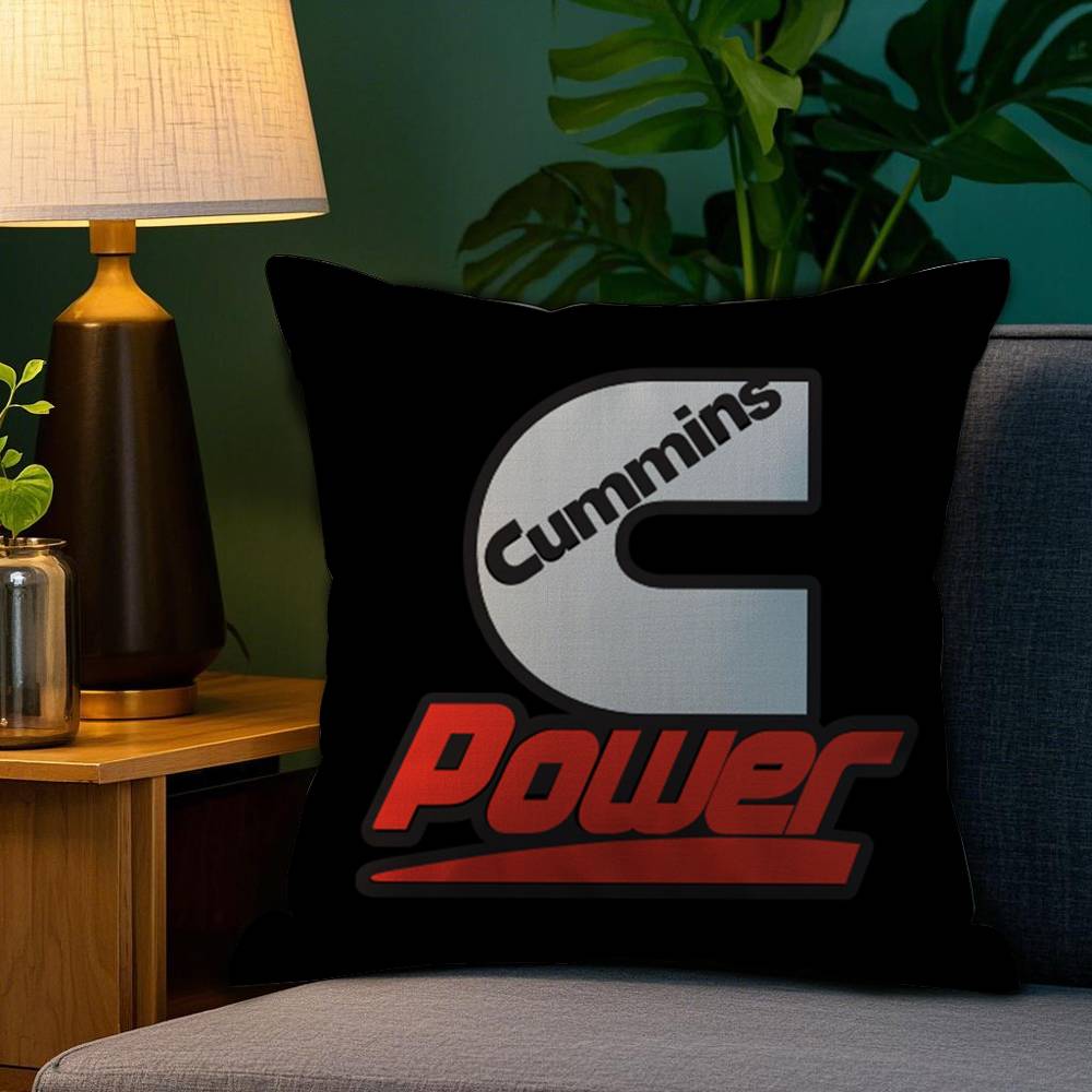 Gas Fueled Engine C-CumminsS Pillow Case Plush Fabric Soft Double Sided Print Home Sofa High Quality Cushion Cover Throw