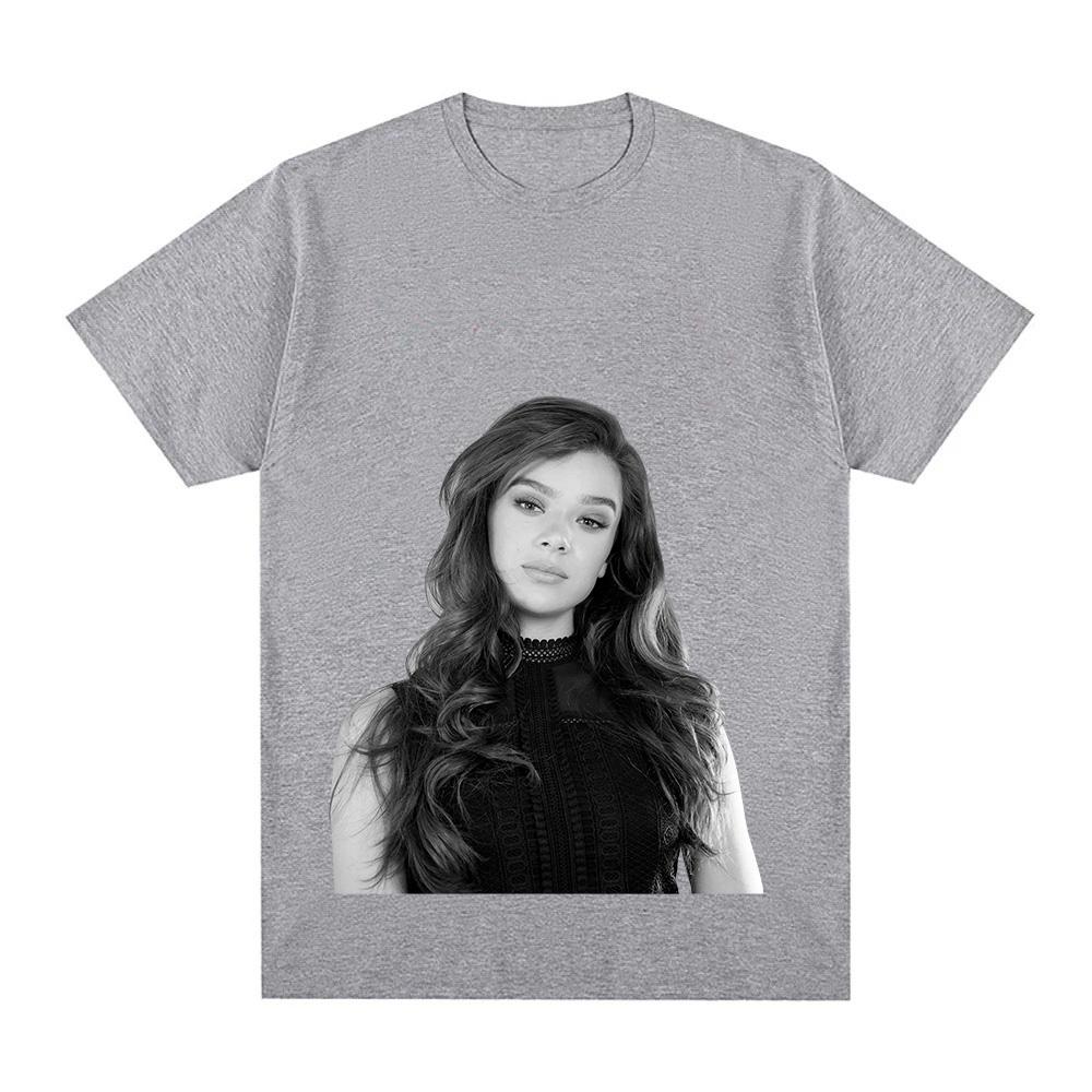 Hailee Steinfeld TShirt Round Neck Short Sleeve Graphic Printing Camisetas Casual Fashion Cotton Clothing Ropa Mujer Clothes