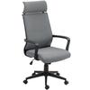 Office Chair with Soft Backrest, Casters, Armrests, Height-Adjustable Desk Chair, Faux Wool, Gray