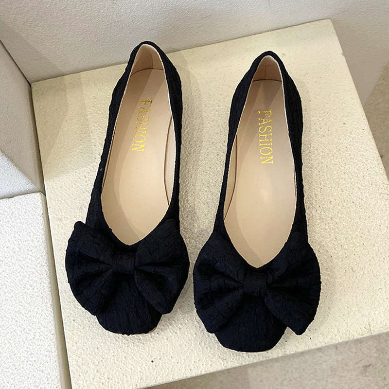 Doudou shoes women's new summer flat-bottomed non-slip gentle women's shoes in 2025, pregnant women's one-pedal temperament soft-soled single shoes