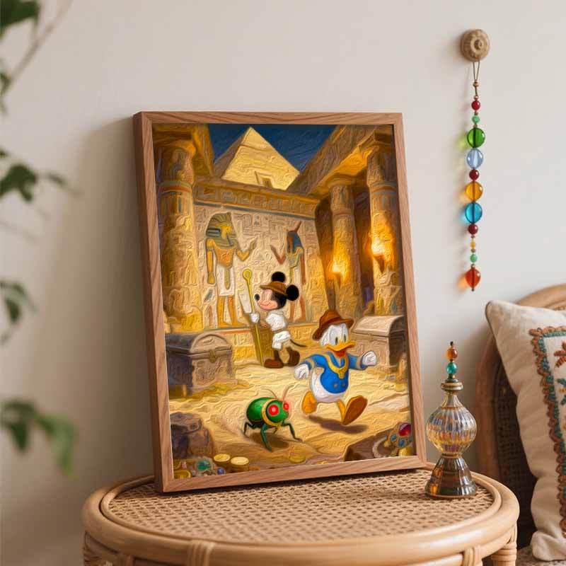 Disney Oil Paint Digital Painting Art Kit Egyptian Adventure FillIn Painting Home Decor