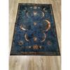 Starry Night Sky Moon and Stars Pattern Rug Celestial Decor Carpet Elegant Bedroom Living Room Floor Mat with Cosmic Design