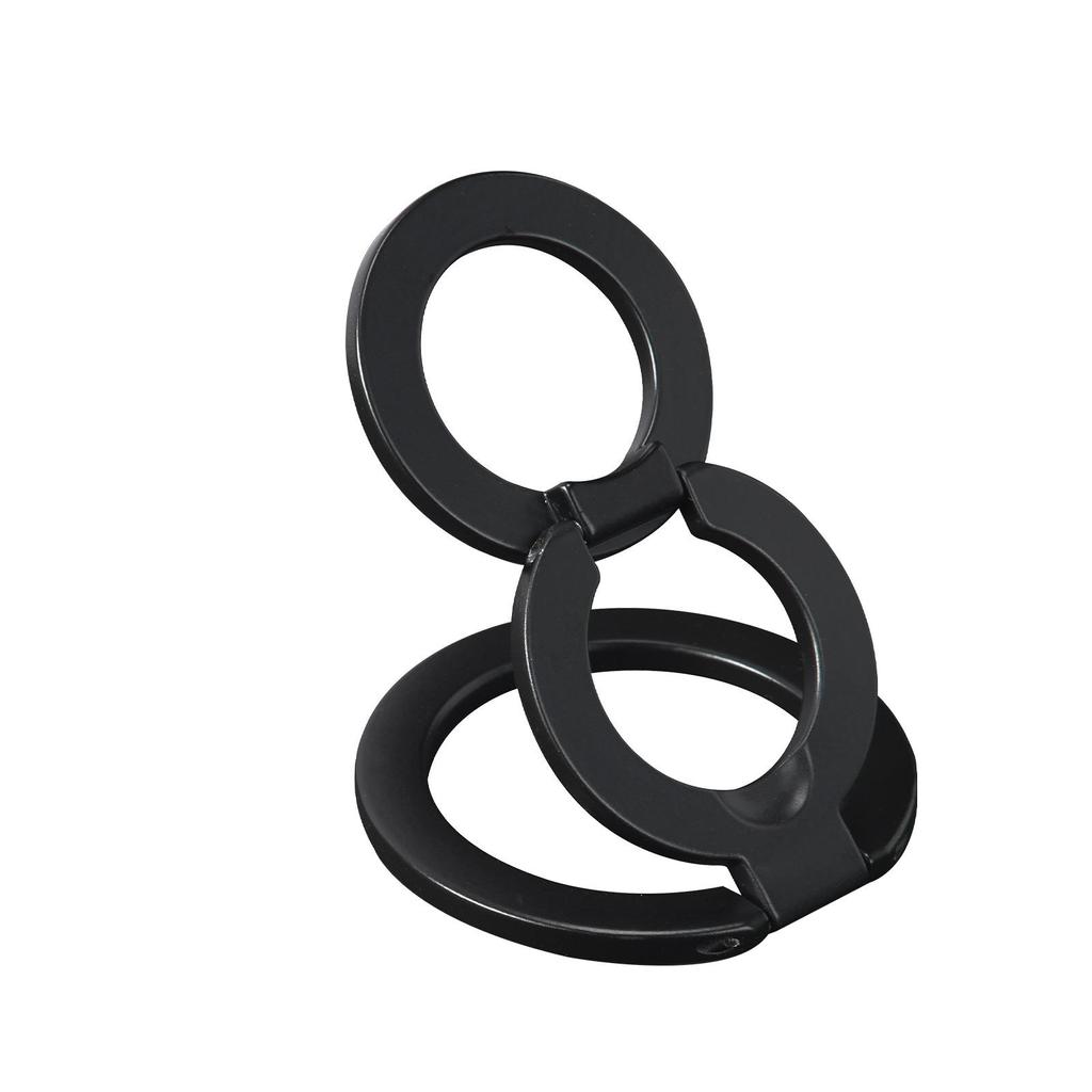 Magnetic Phone Holder and Case with Double Ring and Dual-Sided Metal Stand for Desktop and Car Mounting