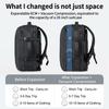 [Denash] Vacuum Compression Backpack with Travel Pump, Large Carry-on Size, Air Backpack for Men, Expandable 36-55L Large Capacity, Wet & Dry