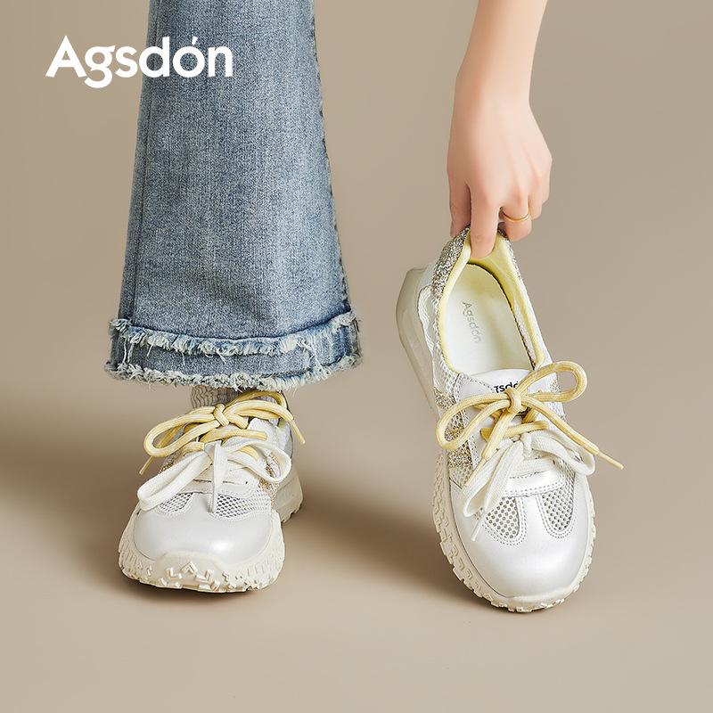 Augustine New Summer Thin Hollow Mesh Forrest Gump Training Shoes Thick Baseplate Shoes