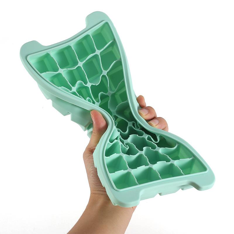 2-in-1 Silicone Ice Cube Tray - 36 Cells with Cover for Bar & Baby Food Storage