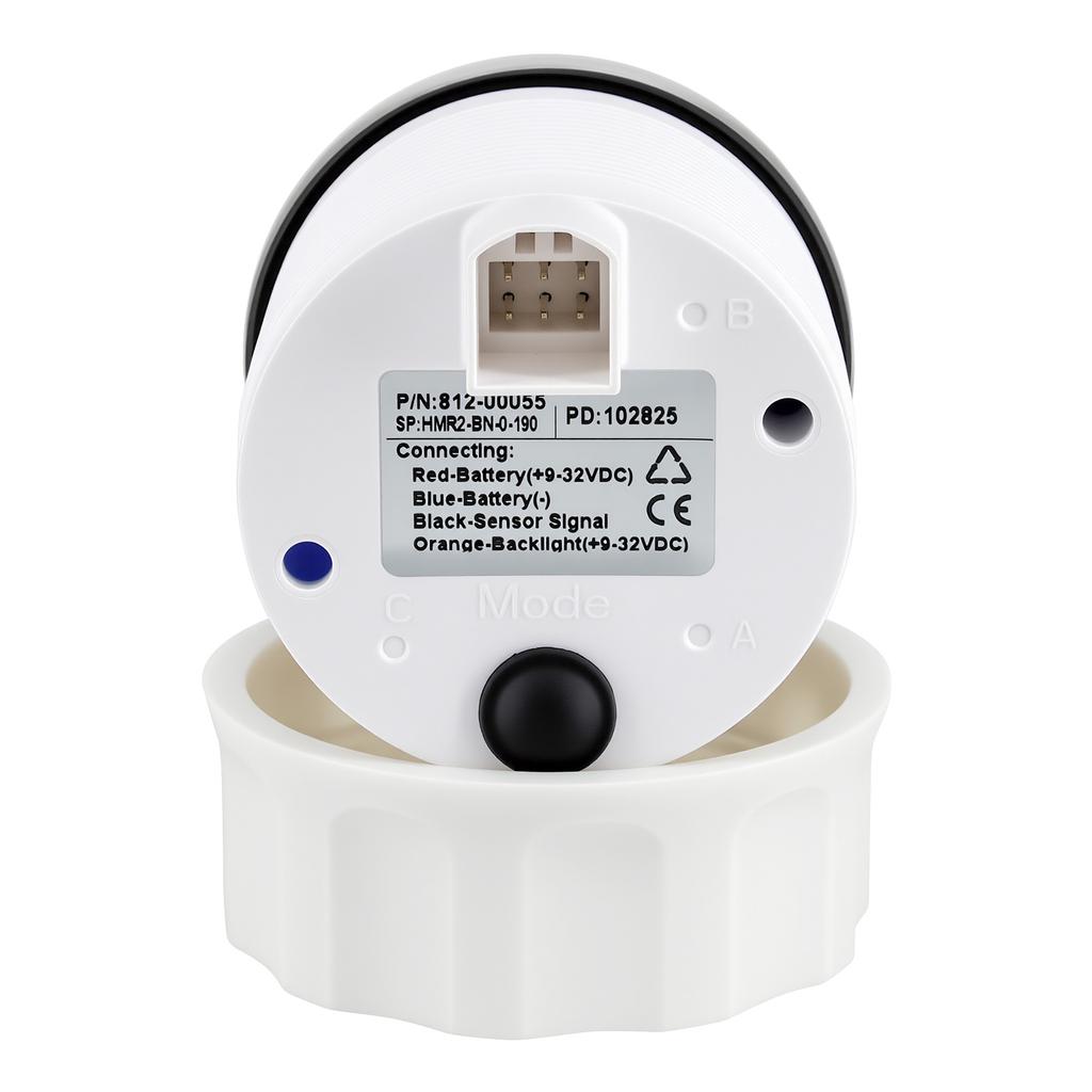 ZMFJH 0-190ohm Waterproof Boat Marine Rudder Angle Indicator 8 Color Backlight 52MM Rudder Angle Gauge Meter STBD-PORT 12V24V