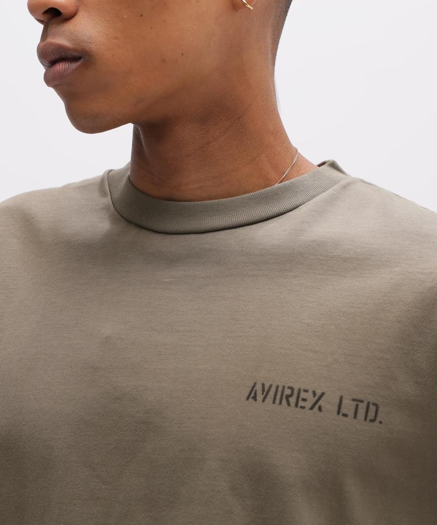 AVIREX STENCIL L/S T-SHIRT Men's XL Olive 783-6130006