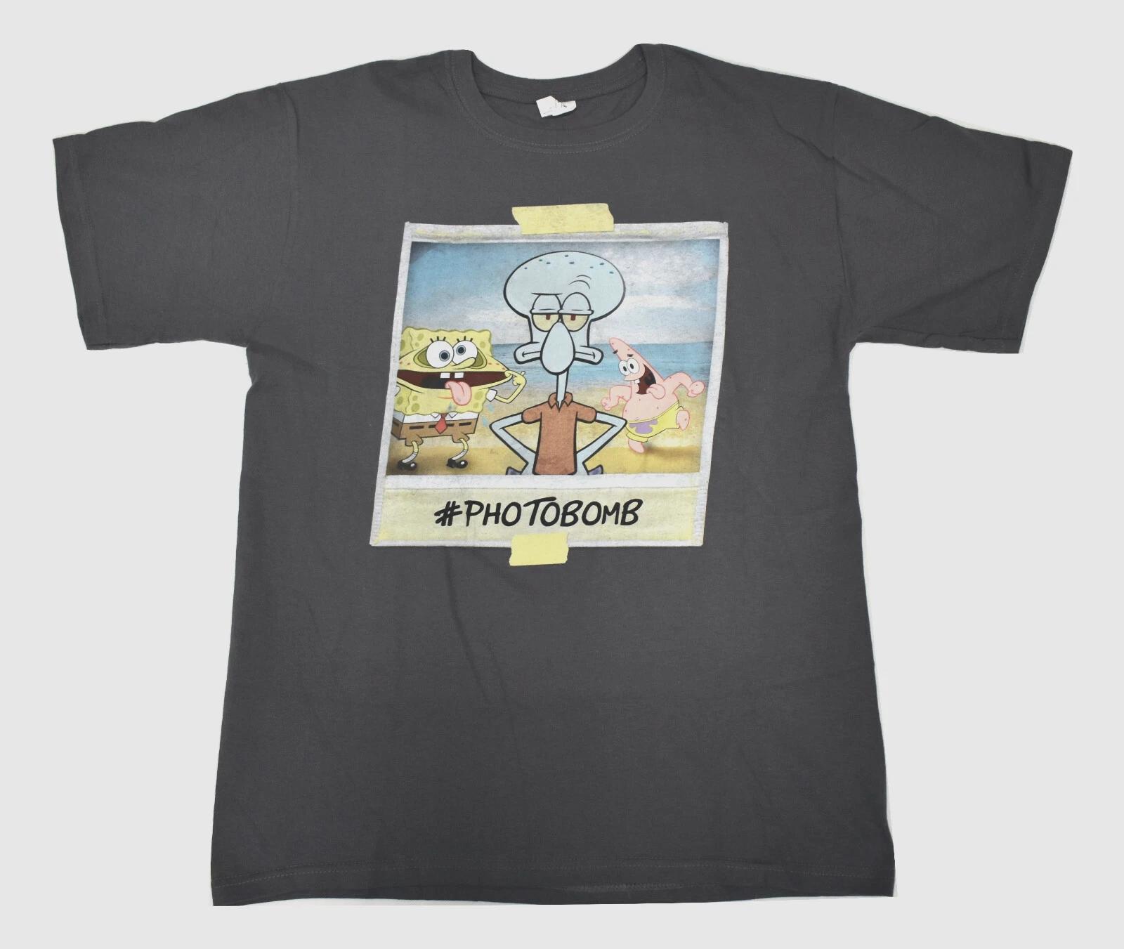 Spongebob Squarepants Mens Patrick, Squidward #PHOTOBOMB Shirt New S, XL S