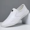 Casual shoes men's summer breathable business versatile soft-soled leather shoes one pedal soft-soled dad shoes comfortable driving men's shoes