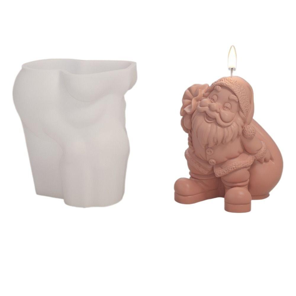 Elk Christmas Candle Mold Christmas Tree Plaster Mold Candle Making Tools  Festival Decorations