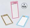 Inkdotpot Pakke med 3 magnetiske notisblokker for gjøremålsliste til kjøleskap - Magnetiske notisblokker for kjøleskap-  (50 ark