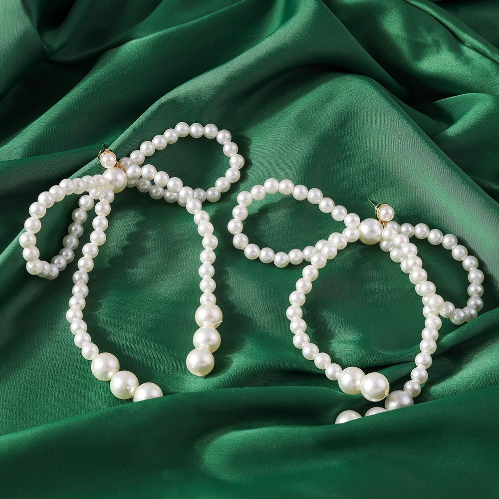 Aihua 4/6/8/10/14mm Elegant Imitation Pearl Beaded Choker Necklaces Collar for Women Wedding Bridal Party Jewelry Gifts