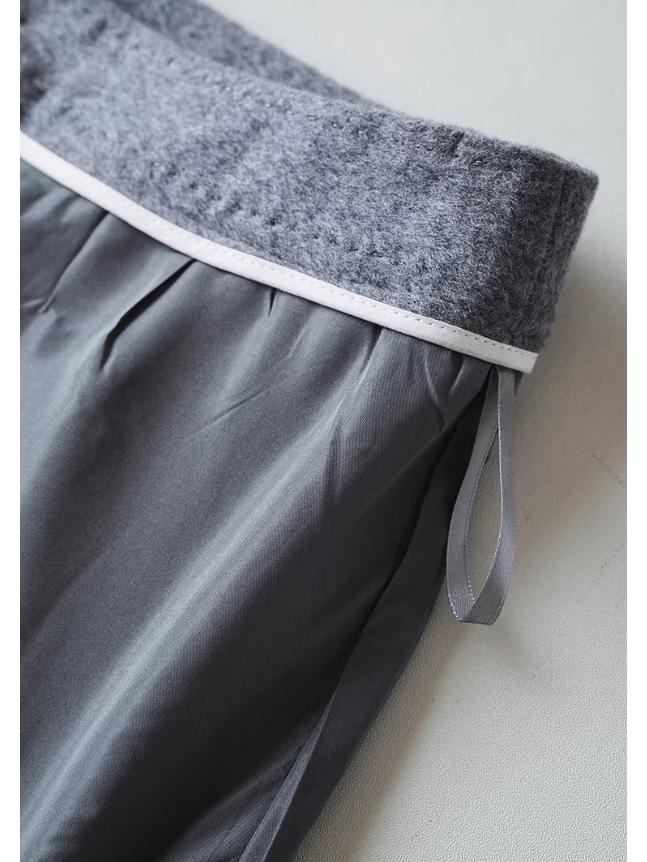 Women's Super Warm Wool Blend Flannel Pants: Double-Faced, Thickened, Straight-Leg for Autumn and Winter.